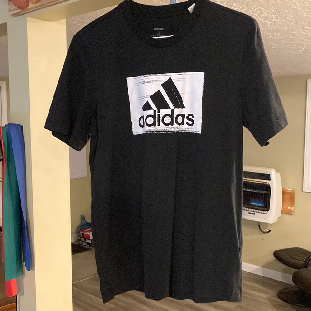Adidas Mens Black Graphic Tee Small
